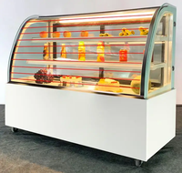 Refroidisseur de pâtisserie à double porte Vitrine nouveau design Armoire de présentation de gâteaux Refroidisseur