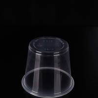 Vente directe usine – Contenant rond jetable en PP transparent multi-tailles pour condiments, poudings, petites sauces, avec couvercle