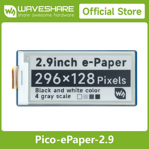 โมดูลจอแสดงผลอีอิงค์ E-Paper ขนาด 2.9 นิ้ว ยี่ห้อ Waveshare สำหรับ Raspberry Pi Pico, ความละเอียด 296*128, สีดำ/ขาว, แบบ SPI K685 - Product Image 2
