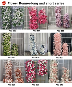 SMOOTH Customize Burnt Orange Hot Pink Rose Flower Runner For Wedding Backdrop <b>Arch</b> <b>Decoration</b> - Product Image 6