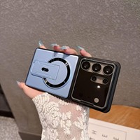 Étui de protection d'objectif tendance avec béquille invisible pour Samsung Galaxy S26 S25 S24 S23 Ultra A57 A56 A37 A36 A17 A16 A08 A18