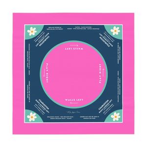 Tapis de Mahjong pliable en forme de marguerite rose audacieux Durable anti-dérapant réduction du bruit jeu Surface fête nouveautés Stock fabriqué en Chine - Product Image 1