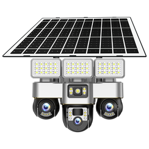 Caméra solaire V380 Pro à 5 objectifs et 3 PTZ, vision large à 4 images, double port solaire, angle réglable, zoom 10X, boîtier premium <span class=keywords><strong>pour</strong></span> utilisation mondiale - Product Image 1