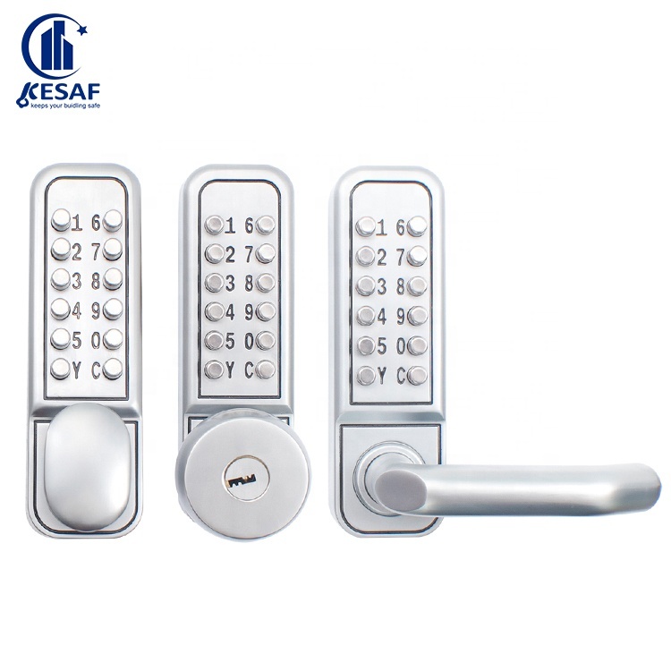 High Security Zinc Alloy Keyless Password Combination Mechanical Code Door Handle Lock Push Button Digital Lock