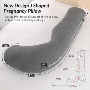 หมอนรองครรภ์รูปตัว J สำหรับ<span class=keywords><strong>นอน</strong></span>ตะแคง พร้อมปลอกถอดซักได้ รองรับหน้า<span class=keywords><strong>ท้อง</strong></span> สะโพก และขา - Product Image 3