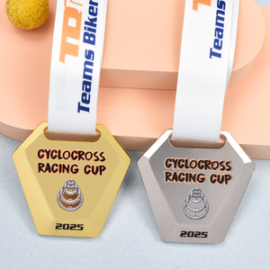 Médaille de sport personnalisée en alliage de zinc, impression de <span class=keywords><strong>logo</strong></span> sur moule existant, émail souple, médaille de cyclisme cyclocross - Product Image 5