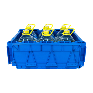 Vente directe d'usine Caisses en plastique empilables robustes avec couvercles Boîte de déménagement réutilisable en plastique - Product Image 4