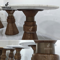 Ensemble table et chaises de salle à manger en marbre moderne sur mesure pour hôtels, service clé en main pour l'hôtellerie