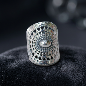 High Quality Paraiso Sterling Silver <b>Plain</b> <b>Ring</b> Vintage Punk Personality Bezel Setting Wholesale Price for Party Anniversary - Product Image 3