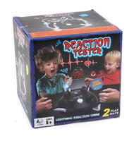 Jeu de Détecteur de Mensonge Électrique à 4 Doigts, Fonctionne avec 3 Piles AA, Testeur de Réaction pour 8 Ans et Plus, Jouet de Fête, Jeu de Société Familial, Blague