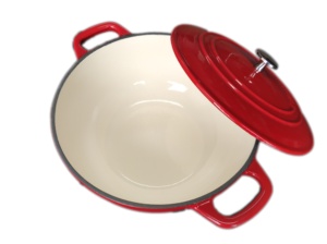 <span class=keywords><strong>Cocotte</strong></span> <span class=keywords><strong>en</strong></span> <span class=keywords><strong>fonte</strong></span> émaillée ronde avec couvercle, <span class=keywords><strong>25</strong></span> <span class=keywords><strong>cm</strong></span>, 3,65 L et 27 <span class=keywords><strong>cm</strong></span>, 4,6 L pour tous les plats, durable et antiadhésive - Product Image 3