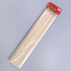 Petite brochette de bambou emballée Dia.5.0mm couleur bambou naturel outil de barbecue à faible coût-bâton de bambou - Product Image 1