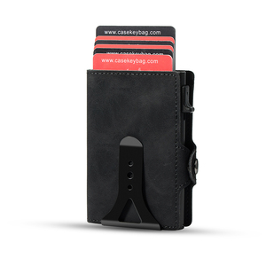 Casekey High Quality Leather Money Clip Pop-up <b>Wallet</b> Slim Auto Eject Mini Business Bank Credit Card <b>Holder</b> Kartenhalter - Product Image 1