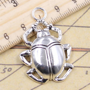 Dijes Bug <span class=keywords><strong>Beatles</strong></span> Beetle 40x27mm colgantes de Color plata antigua que hacen DIY joyería tibetana hecha a mano - Product Image 2