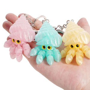 Vashine 3D Heremietkreeft Sleutelhanger Zee Dieren Souvenir Flexibel Kristal Kleurrijk 3D Geprint Heremietkreeft Kinderen Cartoon Tas Charm - Product Image 4