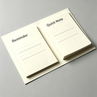 Ensemble de blocs-notes adhésifs rectangulaires minimalistes, lignés, pour agenda quotidien, journal, bureau