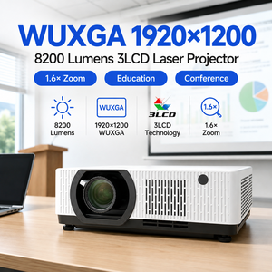 โปรเจคเตอร์เลเซอร์ OEM ODM 8200 ลูเมนส์ WUXGA 3LCD พร้อมเลนส์ปรับตำแหน่ง สำหรับ<span class=keywords><strong>งาน</strong></span>โปรเจคขนาดใหญ่ - Product Image 2