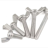 Vis à tête hexagonale en acier inoxydable de qualité industrielle, finition zinc, M3 M4 M5 M6 M8 M10 M12X25mm, vis à oreilles, vis à tête papillon