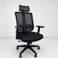 Chaise de bureau contemporaine MF - Chaise pivotante réglable avec dossier en tissu et structure en plastique, hauteur réglable