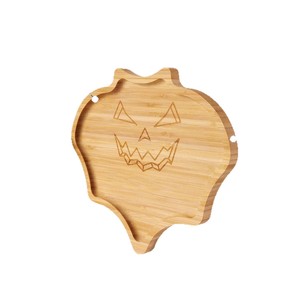 Bamboo Halloween <b>Tray</b> Pumpkin Shape Serving Platter For Party Decor And Food Display - Product Image 5
