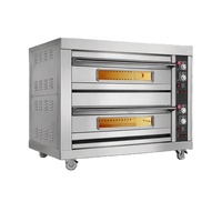 Oven Komersial Kontrol Cerdas Baja Anti Karat Peralatan Panggang Konveksi untuk Kafe dan Toko Kue