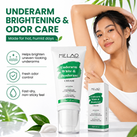 Crème déodorante aisselles OEM éclaircissante unifiante en tube pompe, contrôle des odeurs, séchage rapide, non tachante, soin corporel quotidien