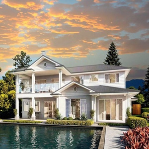Casa prefabricada de <span class=keywords><strong>dos</strong></span> dormitorios de diseño moderno de lujo australiano con <span class=keywords><strong>piscina</strong></span> para uso en apartamentos o hoteles Villa de acero ligero - Product Image 5