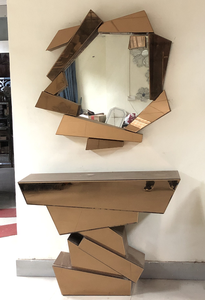 الأكثر مبيعًا مرآة زجاجية خشبية بتصميم الأوروبي لغرفة المعيشة وغرفة النوم والمدخل والفندق والفيلا - Product Image 6