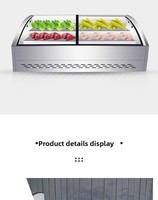 Congélateur à 3 niveaux à double porte, sans givre, A+++, étagères inclinées, refroidissement par air, réfrigérant 304