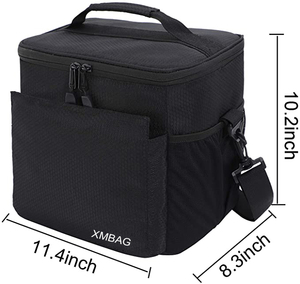 Adult Lunch Box Insulated Lunch <strong>Bag</strong> Large Cooler Tote <strong>Bag</strong> for Men, Women, Double Deck Cooler <strong>Thermal</strong> <strong>Food</strong> Waterproof Polyester