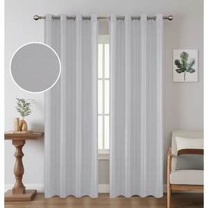 Luce grigio 140x228cm poliestere tende con occhielli fornitore all'ingrosso per tende & mantovane - Product Image 1