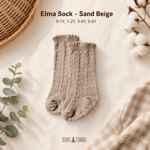 Chaussettes Elma beige sable pour enfants, en matière respirante, coupe flexible et confort toute la journée pour chaque aventure, de 5 à 6 ans - Product Image 4