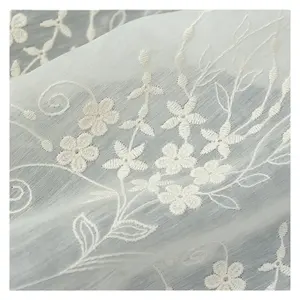 Grande venda de tecido de casamento bordado 3D flor feita à mão para roupas