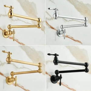 ก๊อกน้ำห้องครัวแบบคลาสสิค Azeta สีทอง รุ่นพับได้ติดผนัง AT888 - Product Image 5
