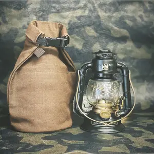 日本野营帆布灯笼包口袋户外手提灯储物袋帐篷照明灯座