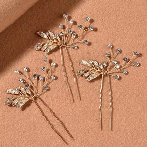 Fleur douce épingle à cheveux de mariée en alliage U pince à cheveux <span class=keywords><strong>chignon</strong></span> Clip Floral couvre-chef pour <span class=keywords><strong>mariage</strong></span> - Product Image 2