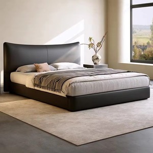 <span class=keywords><strong>Lit</strong></span> rembourré moderne minimaliste italien avec coussins en cuir design, ensemble <span class=keywords><strong>de</strong></span> tiroirs <span class=keywords><strong>de</strong></span> rangement haut <span class=keywords><strong>de</strong></span> gamme réglable en taille king-size - Product Image 3
