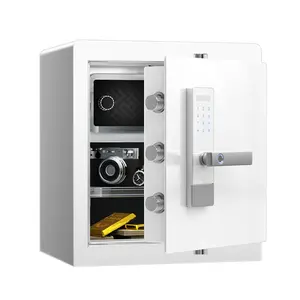 Custom Safes Luxury Touchscreen Design Biometric Fingerprint Safe Box For Money High Security 45L White