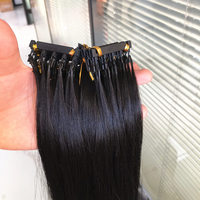 100% cuticule alignée kératine droite 6d Extension de cheveux humains Machine couleur naturelle cheveux russes Fedex/ DHL 6D Hairextension