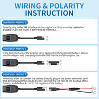 Cargador USB A+C para Motocicleta WLETO WLT-PM17, Carga Multi-Puerto QC3.0/PD3.0, Monitoreo de Voltaje, Protección de Seguridad, 12-24V para Vehículos
