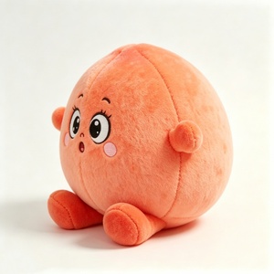 ตุ๊กตาพีชน่ารักแบบกำหนดเองได้ หมอนตุ๊กตาขนนุ่มน่ารักสำหรับเด็กและห้องพัก ตุ๊กตาผลไม้พีชทรงกลมนุ่มนิ่ม - Product Image 2