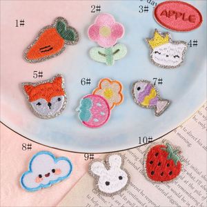 New Arrival Computer Embroidery Self Adhesive Sliver Edge Cartoon Strawberry Carrot Patch for Clothes Bags - Product Image 2