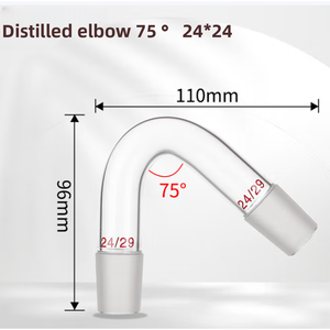 Tabung penerima vakum kaca lurus dan melengkung untuk laboratorium distilasi OEM dapat disesuaikan perlengkapan Lab Kepala Penghubung - Product Image 3