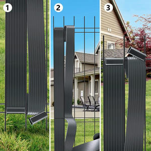 Ruban de confidentialité vert pour clôture en chaîne, rouleau de PVC de 60 m, comprend des attaches à boucle pour couvrir la vie privée, maison, entrepôt, école - Product Image 5