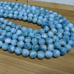 High Quality Wholesale Natural Stone Larimar Round Beads 8mm