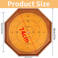 Nouveau produit Jeu de société canadien en bois-Crokinole Tournament Jeu d'échecs d'intérieur pour enfants avec pièces en métal