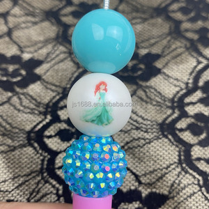 Cuentas <span class=keywords><strong>de</strong></span> <span class=keywords><strong>chicle</strong></span> <span class=keywords><strong>de</strong></span> 20mm a granel para joyería, juego <span class=keywords><strong>de</strong></span> cuentas sueltas con estampado <span class=keywords><strong>de</strong></span> <span class=keywords><strong>princesa</strong></span> <span class=keywords><strong>de</strong></span> mar <span class=keywords><strong>de</strong></span> dibujos animados, cuentas gruesas acrílicas para hacer bolígrafos - Product Image 3
