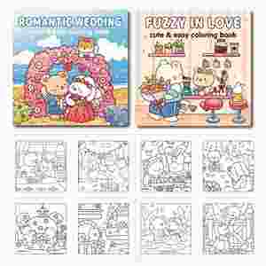 Designs simples et mignons, audacieux et faciles pour le stress et la relaxation, livre de coloriage douillet et moelleux Hygge pour adultes et enfants - Product Image 4