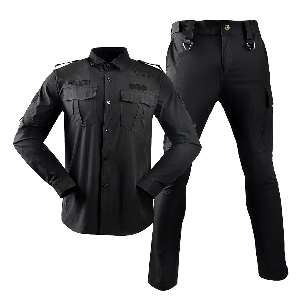 Camicie da caccia all'aperto da uomo + pantaloni tattici da campeggio a asciugatura rapida e staccabile per uniformi da combattimento
