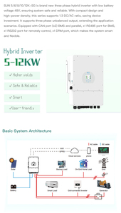 Inversor Híbrido Solar de 6kw-25kw para Uso Doméstico, Trifásico, Bajo Voltaje, 8kw 12kw 15kw 20kw, Inversor Híbrido Deye, Stock en la UE - Product Image 2